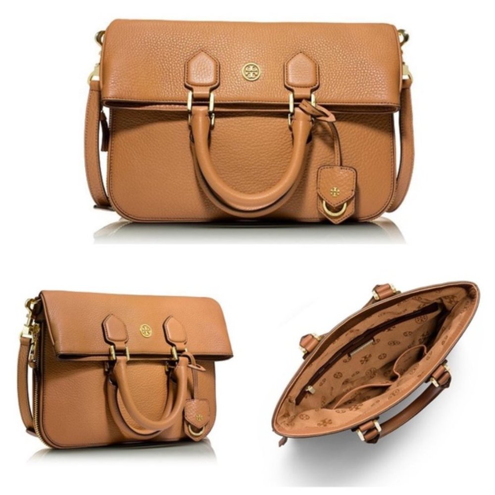 Tory Burch Robinson Pebble Foldover Messenger Bag